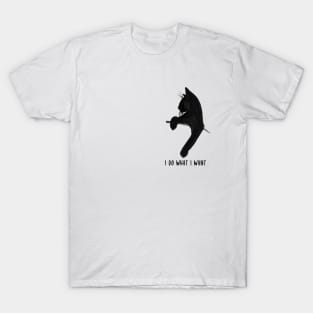 Cat does what she wants T-Shirt